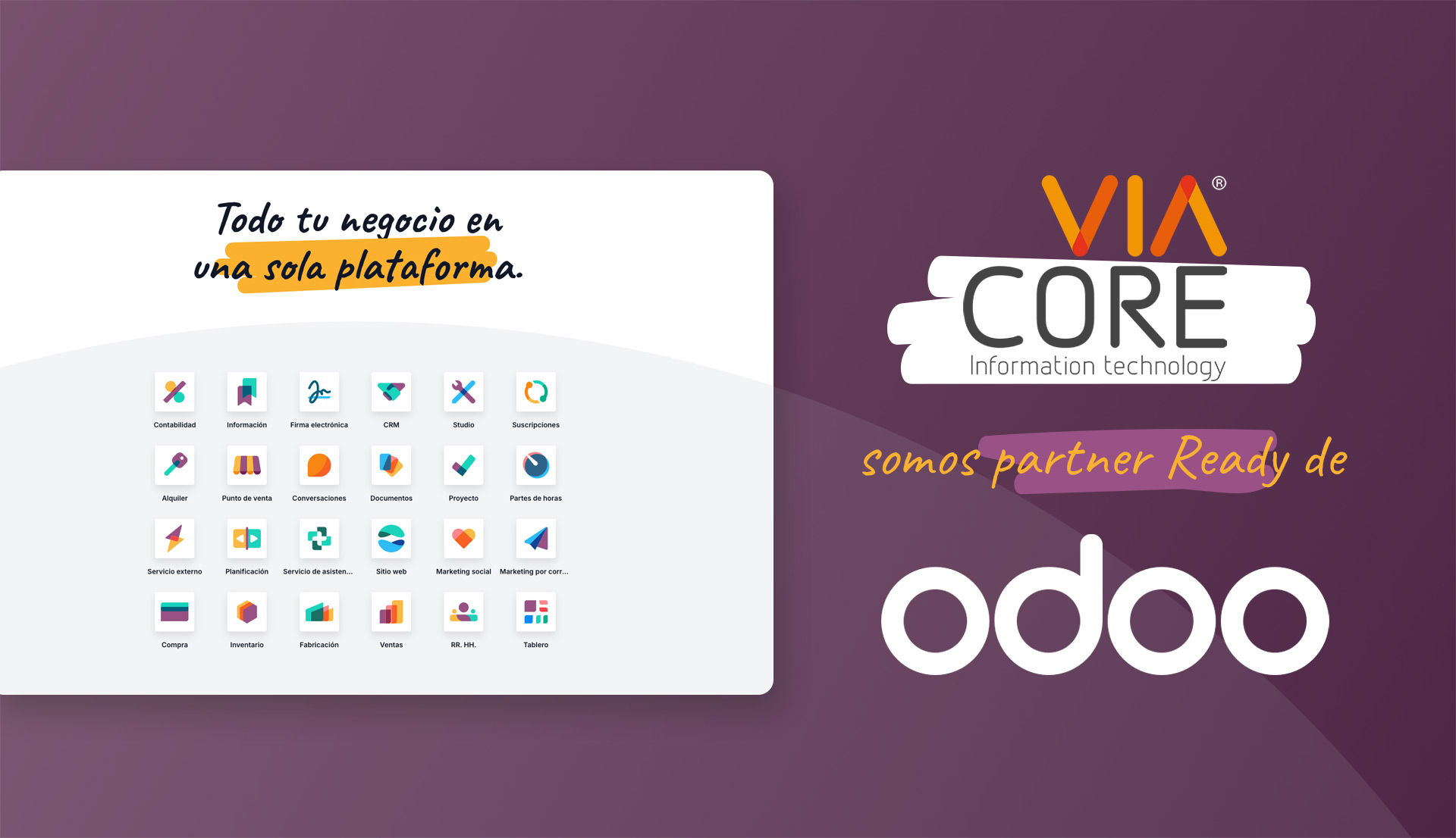 Viacore IT es partner oficial de Odoo